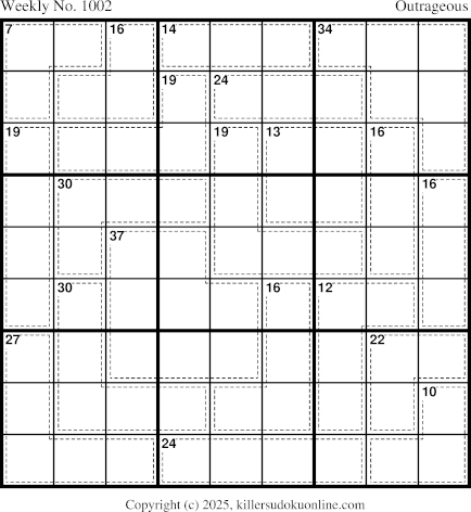 Killer Sudoku for 3/17/2025