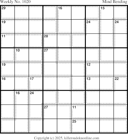 Killer Sudoku for 7/21/2025