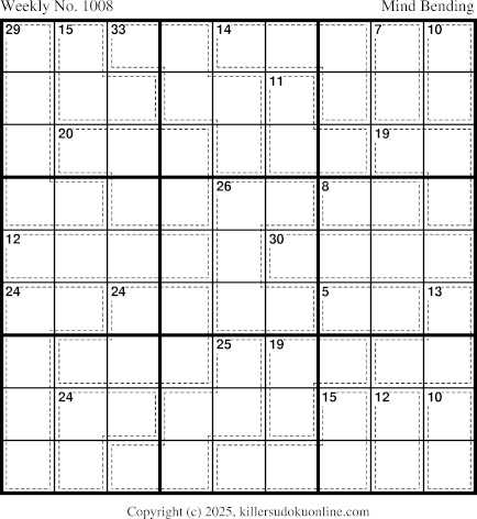 Killer Sudoku for 4/28/2025