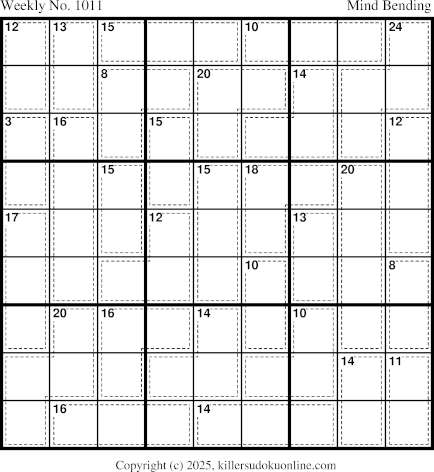 Killer Sudoku for 5/19/2025