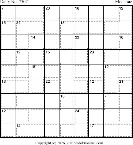 Killer Sudoku for 7/9/2026