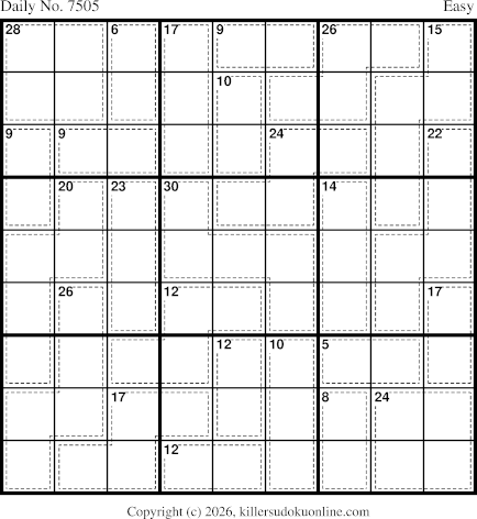 Killer Sudoku for 7/7/2026