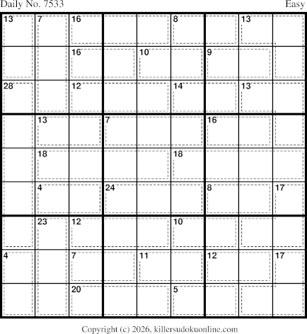 Killer Sudoku for 8/4/2026