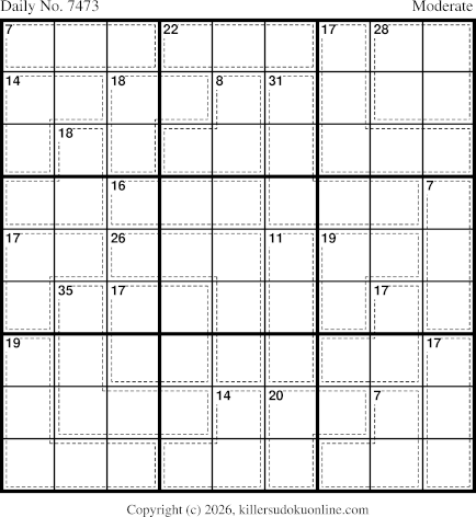 Killer Sudoku for 6/5/2026