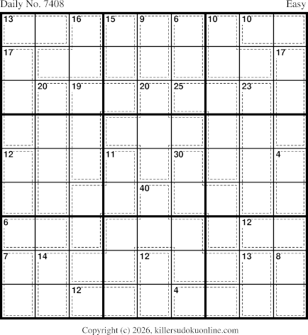 Killer Sudoku for 4/1/2026