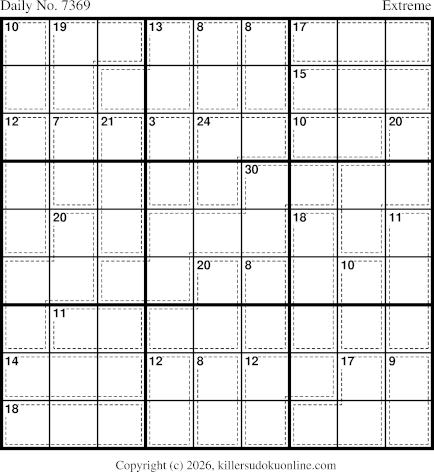 Killer Sudoku for 2/21/2026
