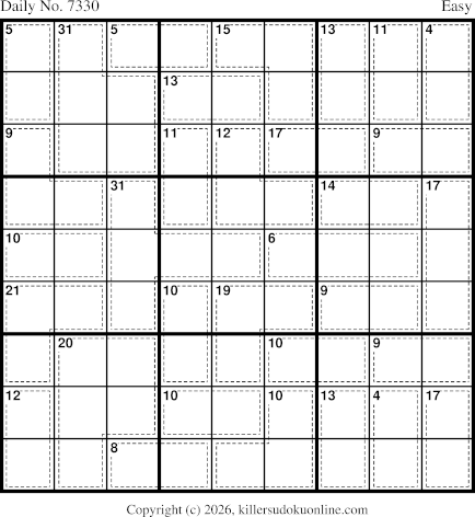Killer Sudoku for 1/13/2026