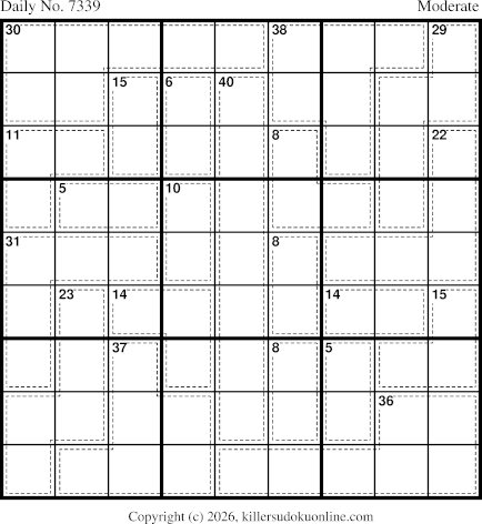 Killer Sudoku for 1/22/2026
