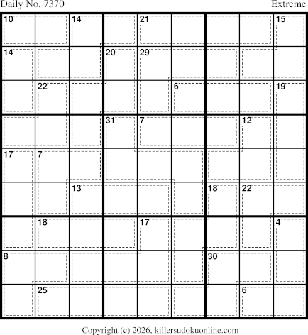 Killer Sudoku for 2/22/2026