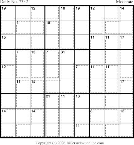 Killer Sudoku for 1/15/2026