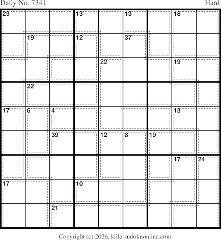 Killer Sudoku for 1/24/2026