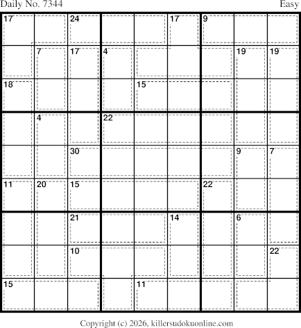 Killer Sudoku for 1/27/2026