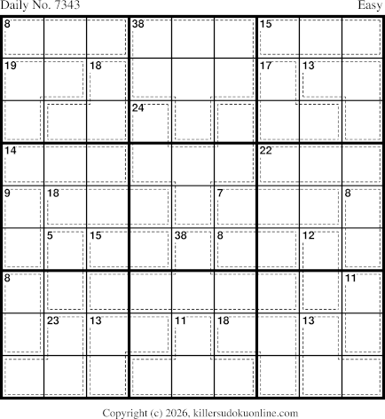Killer Sudoku for 1/26/2026
