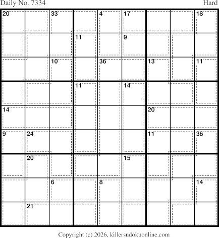 Killer Sudoku for 1/17/2026