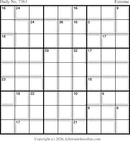 Killer Sudoku for 2/15/2026