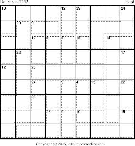 Killer Sudoku for 5/15/2026
