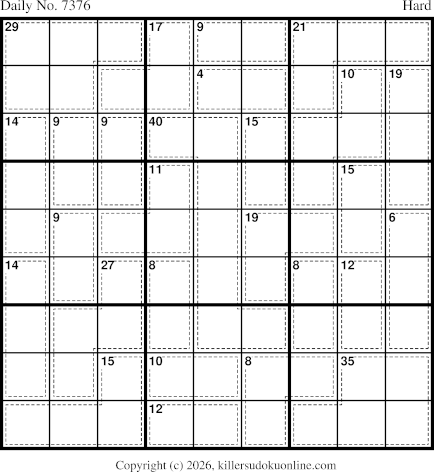 Killer Sudoku for 2/28/2026