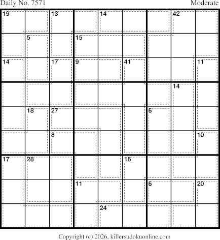 Killer Sudoku for 9/11/2026