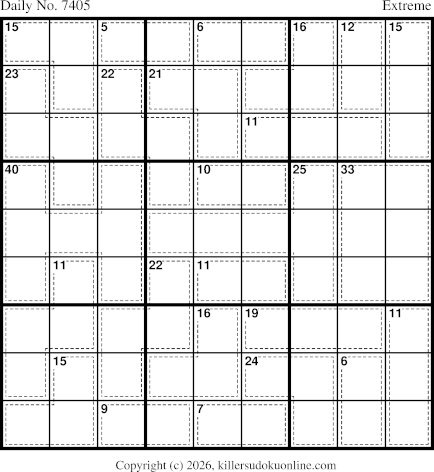 Killer Sudoku for 3/29/2026