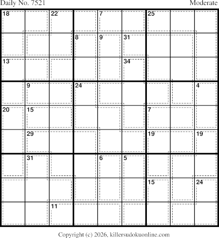 Killer Sudoku for 7/23/2026