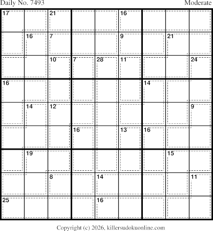 Killer Sudoku for 6/25/2026