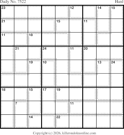 Killer Sudoku for 7/24/2026