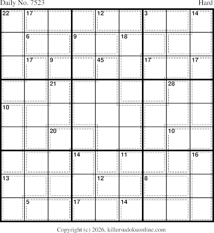 Killer Sudoku for 7/25/2026