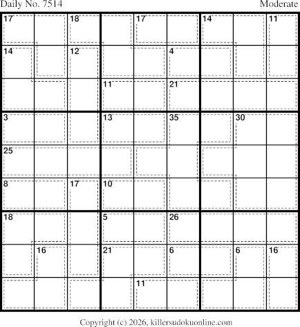 Killer Sudoku for 7/16/2026