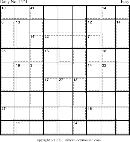 Killer Sudoku for 9/14/2026