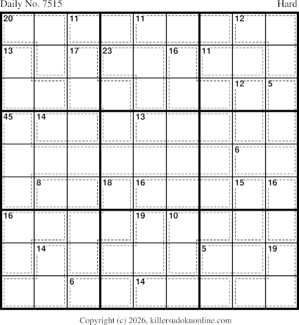 Killer Sudoku for 7/17/2026