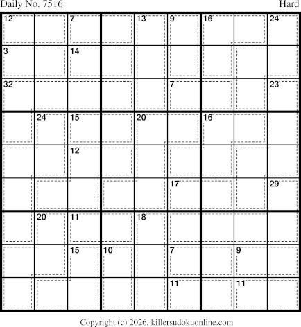Killer Sudoku for 7/18/2026
