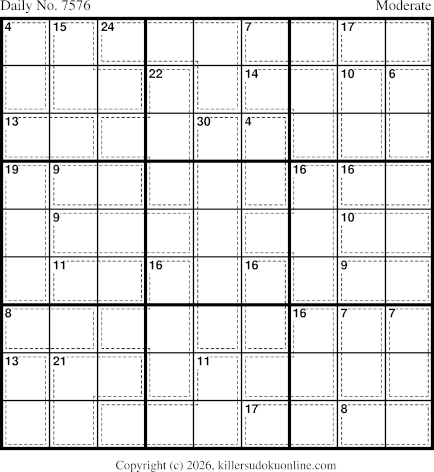 Killer Sudoku for 9/16/2026