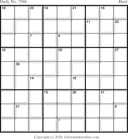 Killer Sudoku for 9/26/2026