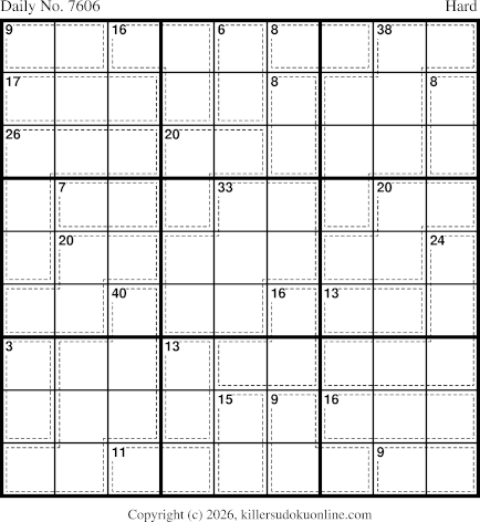 Killer Sudoku for 10/16/2026