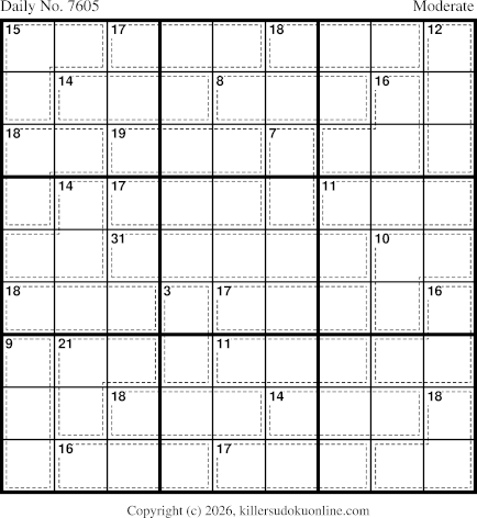 Killer Sudoku for 10/15/2026