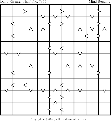 Greater Than Sudoku for  6/6/2026