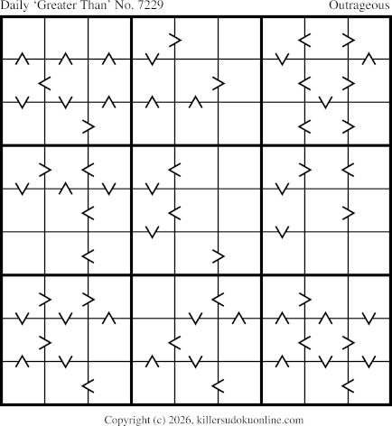 Greater Than Sudoku for  1/29/2026
