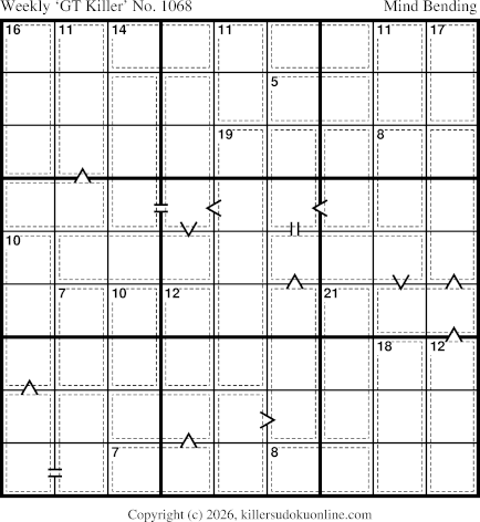 Killer Sudoku for 10/5/2026