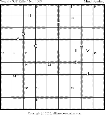 Killer Sudoku for 3/16/2026