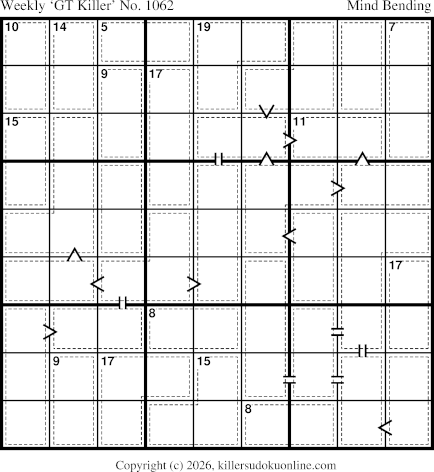Killer Sudoku for 8/24/2026