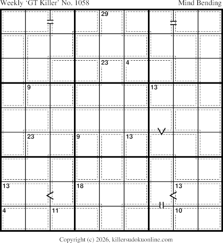 Killer Sudoku for 7/27/2026