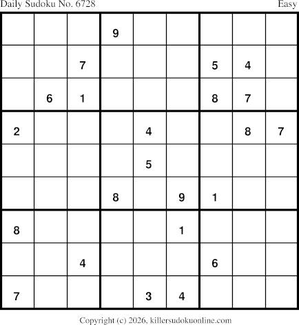 Killer Sudoku for 8/5/2026