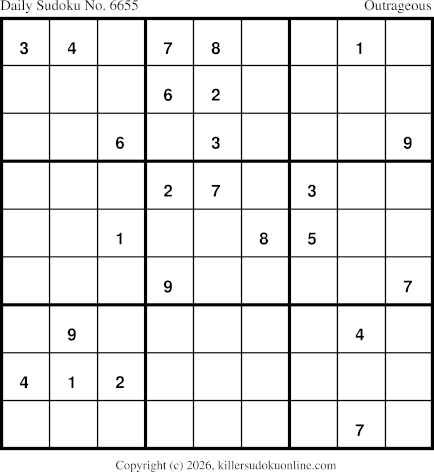 Killer Sudoku for 5/24/2026