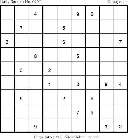 Killer Sudoku for 9/13/2026