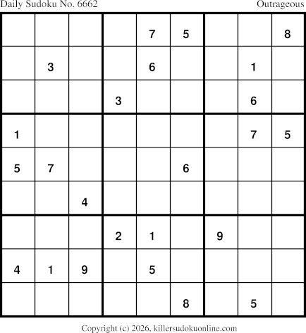 Killer Sudoku for 5/31/2026