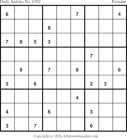 Killer Sudoku for 7/10/2026