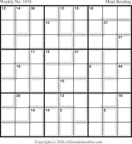 Killer Sudoku for 9/7/2026