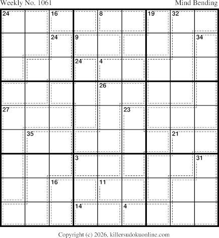 Killer Sudoku for the week starting 5/11/2026