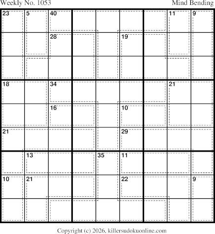 Killer Sudoku for 3/16/2026
