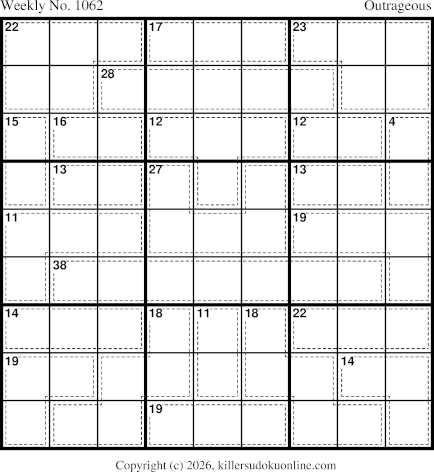 Killer Sudoku for 5/18/2026